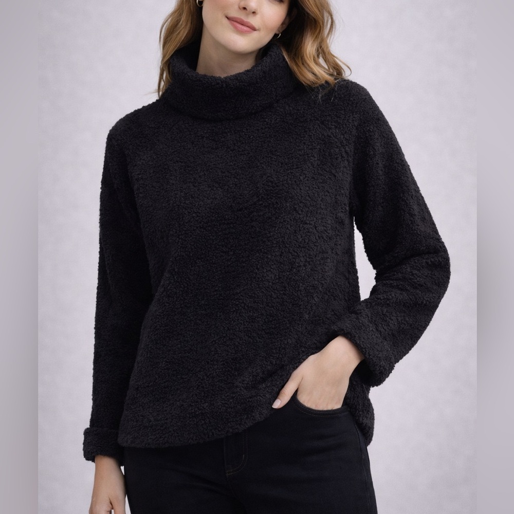 Loft Boucle Mock Cowl Neck Sweater